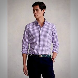 Ralph Lauren Gingham Custom Fit Button Down Shirt